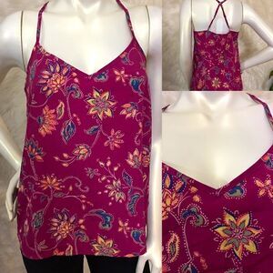Hollister strappy Back silky Crop Flare tank